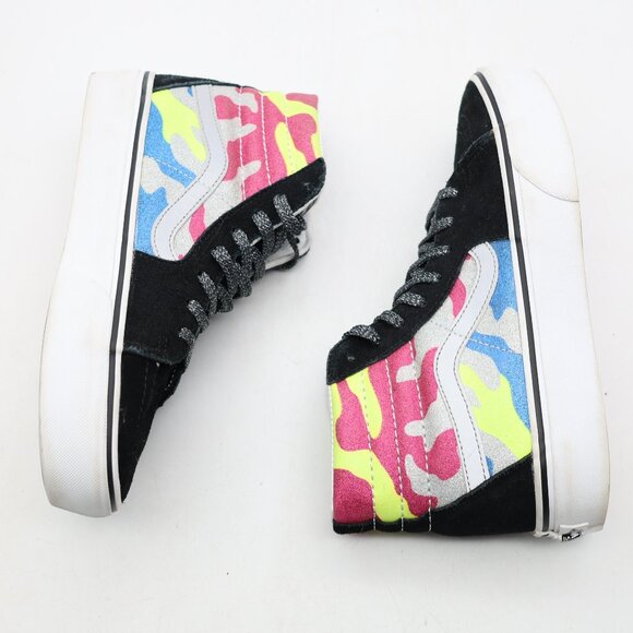 Vans Sk8-Hi Platform 2 After Dark Women's Size 9 Glittery Sneakers Camo Sneakers - Picture 6 of 9